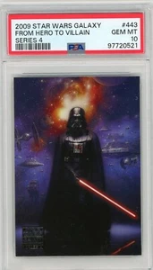 2009 Topps Star Wars Galaxy 4 "FROM HERO TO VILLAIN" #443 PSA 10 GEM MINT - Picture 1 of 2
