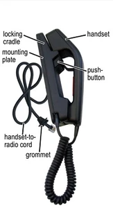 Tait TM Telephone Handset-TDMA, Model: T02-00004-0101, 10’ Cord - Picture 1 of 6