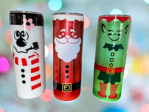 Frosty Snowman 20 oz. straight tumbler w/straw - FREE SHIPPING-Christmas Holiday - Picture 1 of 8