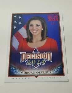 Decision 2024 🔥MORGAN ORTAGUS🔥 1/1 Red Election Day Parallel  - Picture 1 of 4