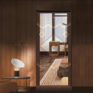 Natural Wooden Beaded Door Curtain 31 Lines Bedroom String Fly Curtain 90*208CM - Picture 1 of 18