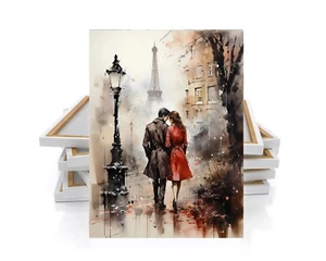 16x20 Paris in Red Canvas Print Wall Art - Picture 1 of 6