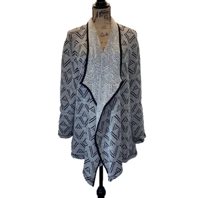 Cárdigan alto bajo Ruby Rd para mujer talla 2X frente abierto grueso tejido espiga Foto 1 de 4