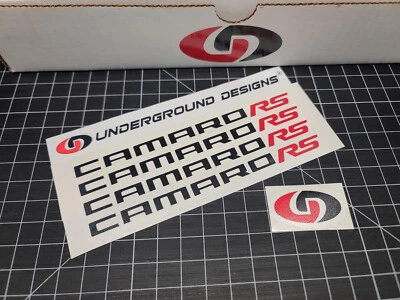 Camaro RS Decals (4pk) Racing Rally Sport 6" Accent Stickers For Chevy Camaro RS - Image 1 of 2