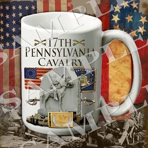 17th Pennsylvania Cavalry 15-ounce American Civil War themed coffee mug/cup - Picture 1 of 1