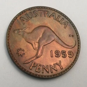 1959 Melbourne Mint Australian Proof Penny - Picture 1 of 2