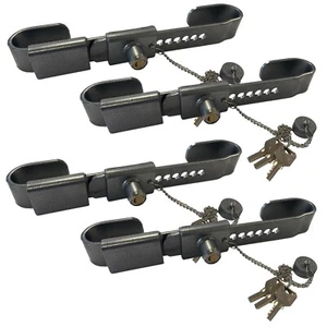 4x Shipping Container Security Lock Adjustable 23-34cm Heavy Duty Hardened Steel - Picture 1 of 5