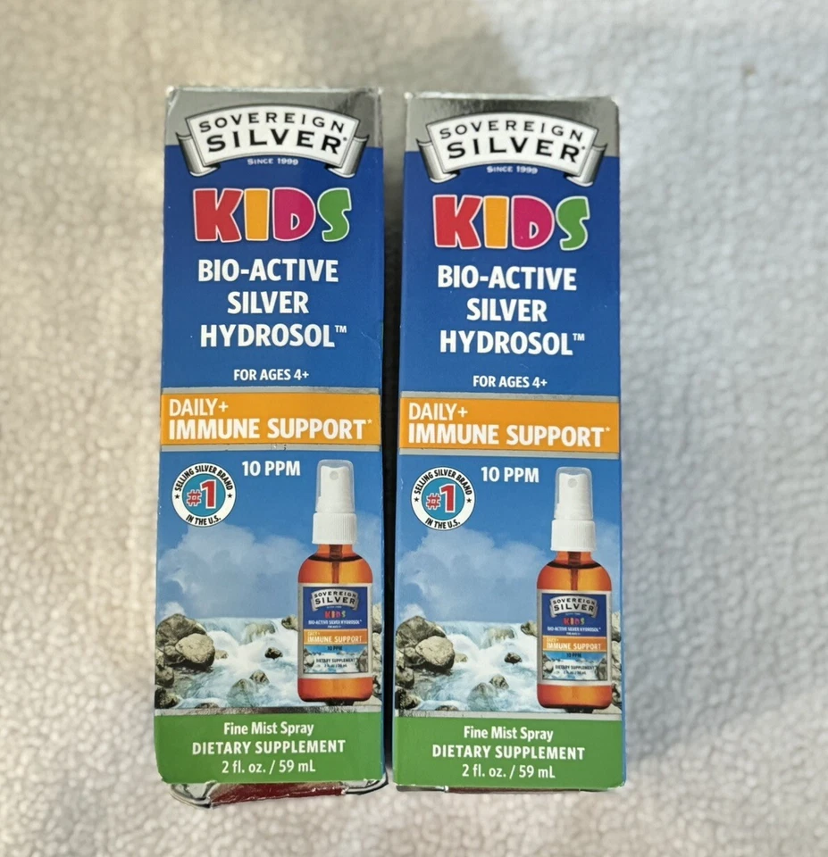 Lote de 2 Hidrosoles Sovereign Silver para Niños Niebla Fina 2oz Cada uno Exp 03/2026 Foto 1 de 4