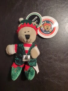 Starbucks Bearista Bear Holiday Elf Christmas With Magnets In Paws 2001 NWT Cute - Picture 1 of 6