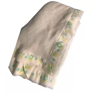 Vintage CURITY Soft Bunny Lion Baby Blanket Thermal Waffle Weave Acrylic Nylon - Picture 1 of 5