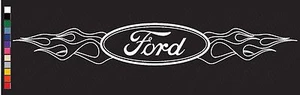flaming FORD logo window/vehicle body/etc vinyl decal sticker - Picture 1 of 4