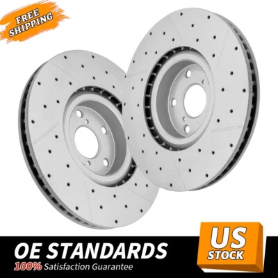 Передние перфорированные тормозные диски для Lexus GS350 IS350 RC350 RC300 GS450h - Изображение 1 из 4