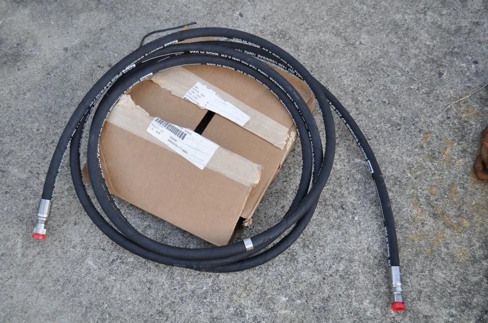  Parker Hydraulic Hose 302/301-6 4750psi  16 FT ORF STAINLESS FITTINGS USA MADE - Image 1 of 4