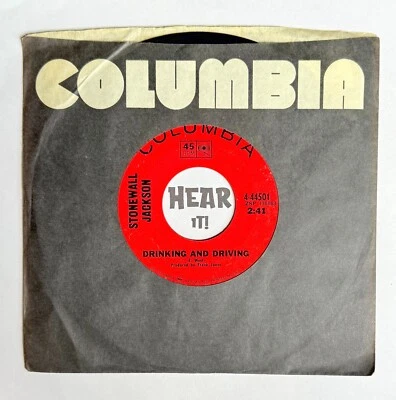 Country Bopper / Booze Hook 45 STONEWALL JACKSON I Believe / Drinking COLUMBIA Foto 1 de 3