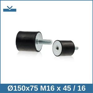 B Ø150x75 M16 x 45 / 16 NK 45° Shore Gummipuffer Schwingungsdämpfer - Bild 1 von 2