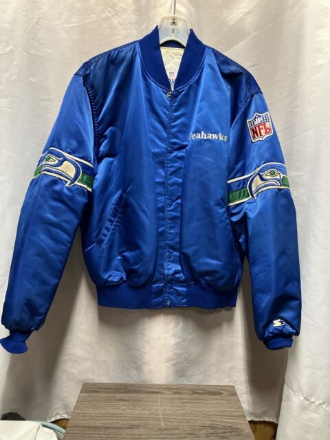 Starter Satin Green and Blue Seattle Seahawks Jacket - Jackets Masters