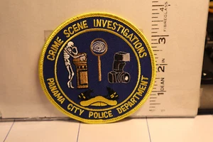 police patch  PANAMA POLICE FLORIDA CRIME SCENE INVESTIGATIONS - Picture 1 of 1