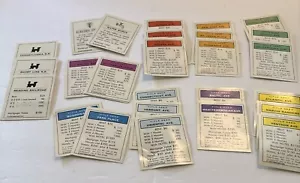 Vintage Monopoly 28 Eigentumskarten Parker Brothers Brettspiel Kunst Handwerk - Bild 1 von 12