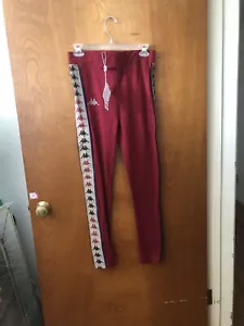 Kappa Women's Red 222 Banda Anen Elastic Waist Skin Fit Track Pants Size XL, NWT - Picture 1 of 13