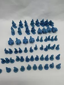Set Of (60) 1993 Risk Blue Board Game Player Pieces - Picture 1 of 5