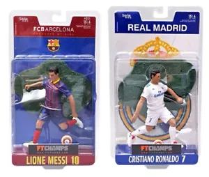 Messi and Cristiano Ronaldo Action Figure PVC Resin Football Toy Gift Box 16CM - Picture 1 of 10