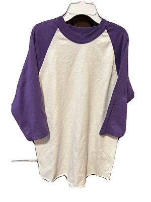 Camisas Soffe Manga 3/4 Talla 10-12 para niño o niña Púrpura Blanco Foto 1 de 4