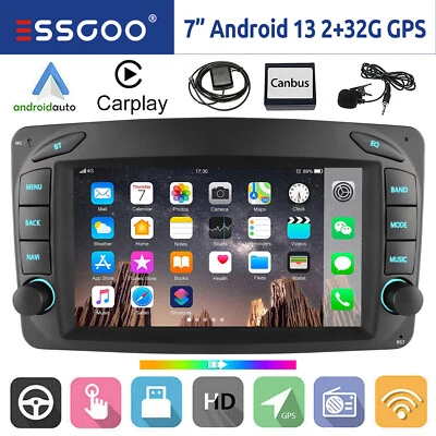 Android 13 Autoradio Carplay GPS NAVI Für Mercedes C/SLK/G Klasse W203 W209 W639 - Bild 1 von 4
