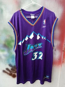 Reebok Utah Jazz Malone #32 Mailman Throwback Basketball Jersey Men large NBA - Picture 1 of 9