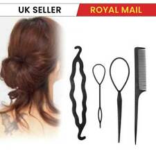 Pack Of 4 Hair Braid Ponytail Maker Hair Styling Tool Loop Maker Topsy Convey UK