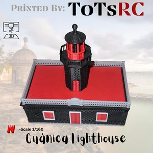N Maßstab 1:160 3D-gedrucktes Gebäude - Guanica Leuchtturm Puerto Rico limitiert!! Schwarz - Bild 1 von 10