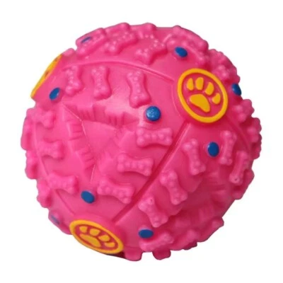 Pet Dog Feeder Sound Interactive Toy Food Dispenser IQ Training Treat Ball Toys - Image 1 of 3