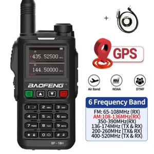 Baofeng BF-18H Walkie Talkie 5W Two Way Radio Air Band Ham Transceiver + Cable - Picture 1 of 12