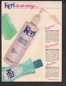 Publicidad vintage impresa anuncio de moda cuidado de la piel Keri is so Very barra de loción 1986 - Imagen 1 de 1