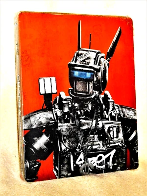 Chappie (Blu-ray, 2015, STEELBOOK) Sigourney Weaver Dev Patel Hugh Jackman scifi - Image 1 of 2
