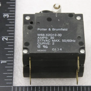 P&B W68-X2Q12-30 30A 277VAC 50/60Hz Circuit Breaker 2-Pole Panel Mount - USED - Picture 1 of 3