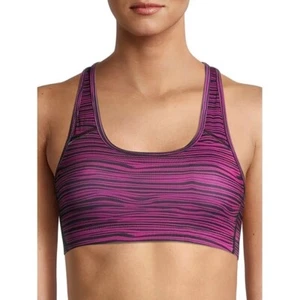 Sujetador deportivo activo para mujer Athletic Works talla M 8/10 a rayas de piedra nuevo con etiquetas - Imagen 1 de 8