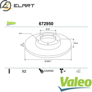 2x BRAKE DISC 672950 FOR MERCEDES-BENZ E-CLASS/T-Model C-CLASS CLK/Convertible - Picture 1 of 6