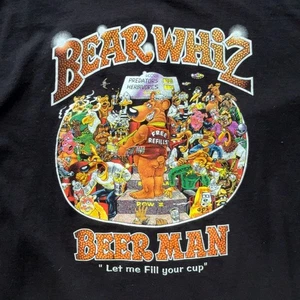 Vintage BEAR WHIZ Bier Mann T-Shirt Baumwolle Made In USA Westport Washington 2XL - Bild 1 von 5
