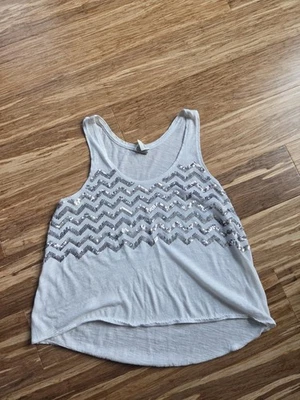 Camiseta sin mangas Victoria Secret VS rosa Chevron lentejuelas camiseta corta XS  Foto 1 de 4