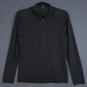 Lululemon Stretch Your Head 1/4 Zip Hoodie Mens Large Gray Long Sleeve Pullover - Picture 1 of 8