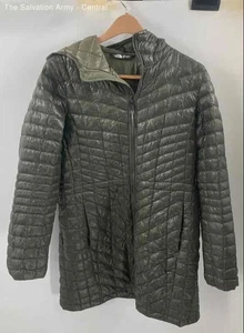 The North Face Womens Green Long Sleeve Hooded Quilted Parka Jacket Size L - Picture 1 of 6