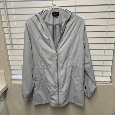 Sam Edelman Womens S Lt Blue Hooded Anorak Lightweight Rain Jacket Windbreaker - Image 1 of 3