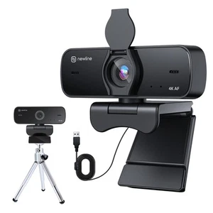4K Webcam for PC, 4K UHD USB Webcam with Microphone, Auto Focus, Low Distorti... - Picture 1 of 7