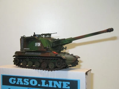 SOLIDO, Char AMX 30 canon automoteur F1 militaire camo IFOR,  gaso line - Photo 1/4