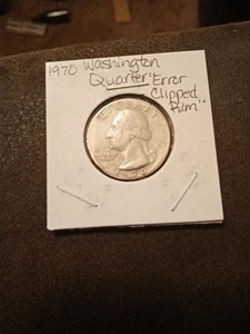 1970 Washington Quarter Error Clipped Rim - Picture 1 of 2