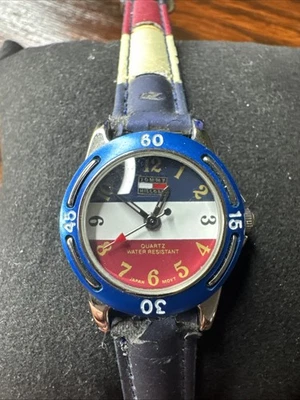 SUPER RARE VINTAGE TOMMY HILFIGER CLASSIC POLO WATCH Red White Blue - Image 1 of 4