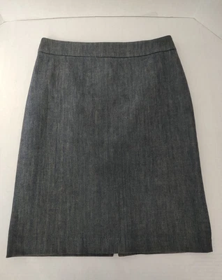 Falda lápiz J Crew elástica para mujer azul denim talla 8 cremallera trasera abertura ajustada Jean Y2K Foto 1 de 4