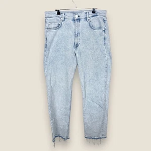 Rag & Bone Harlow Mid Rise Jeans Straight Light Blue Denim Unheeded Women 32 - Picture 1 of 14