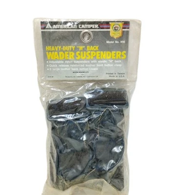 American Camper Heavy Duty H Back Wader Suspenders NOS Model N16 - Image 1 of 4