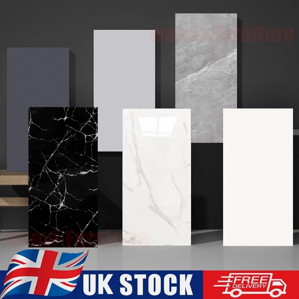 100 Pack Self-Adhesive Marble Tiles Sticker Stick On Wall Floor Kitchen Bathroom - Image 1 of 4